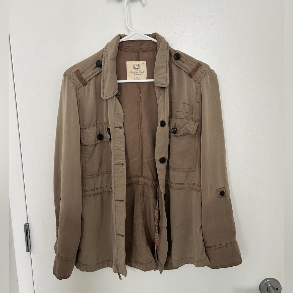 American Eagle Women’s Brown Lightweight Jacket S – Casual Layering, Everyday